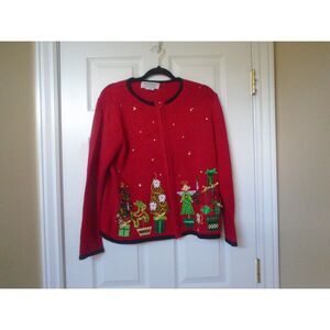 vintage ugly christmas sweater size M/L Tiara International
